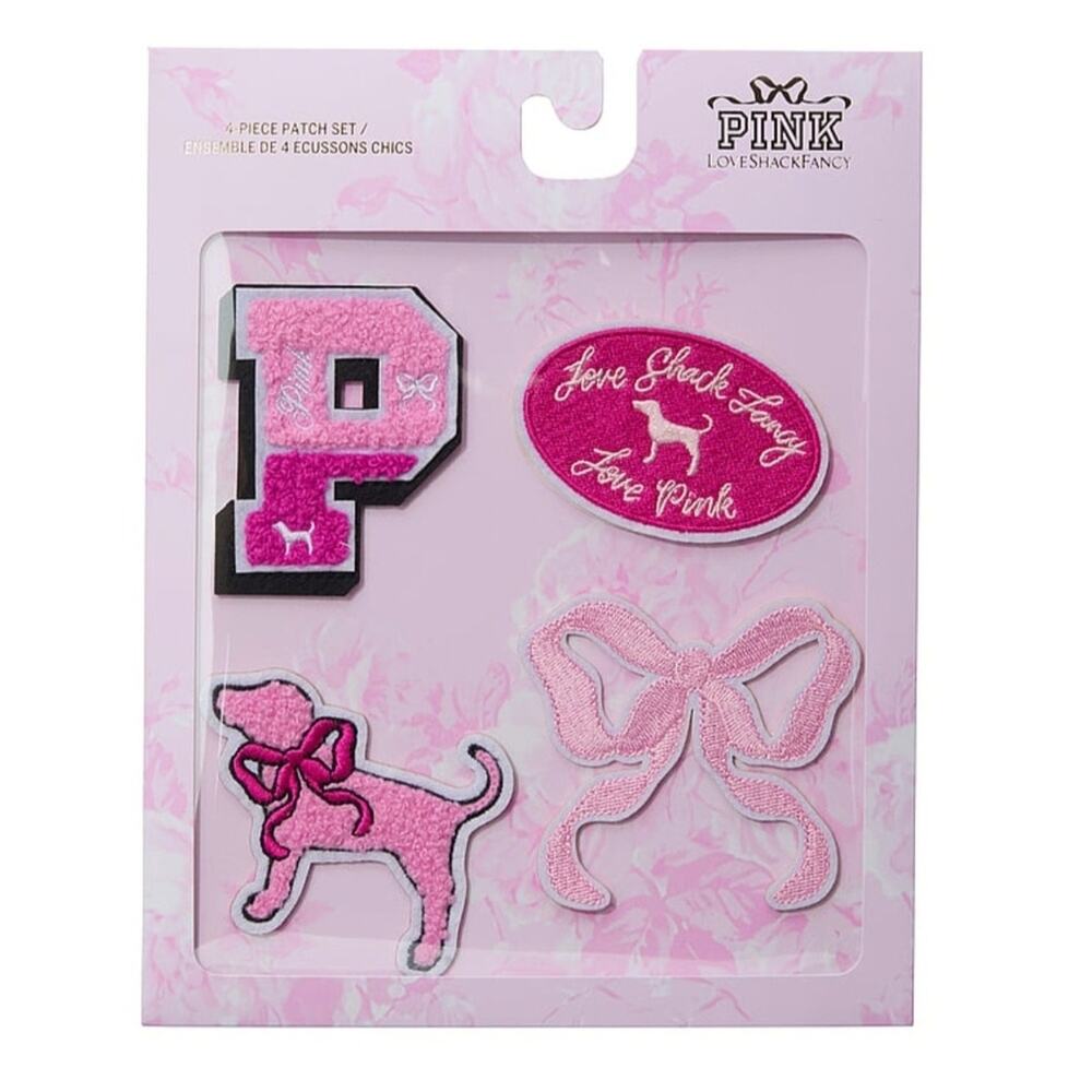 VS PINK x LoveShackFancy Iron On Patch Set - Limited Edition Coquette New